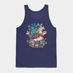 Vintage Willow Ptarmigan & Forget Me Nots Alaska Tank Top